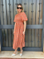 vestido midi con nido abeja