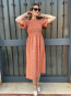 vestido midi con nido abeja