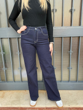 Pantalon Wide Leg Denim Oscuro