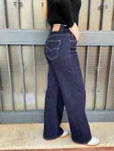 Pantalon Wide Leg Denim Oscuro