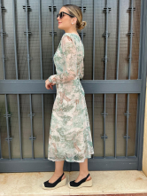Vestido Midi Estampado Floral