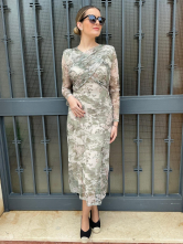 Vestido Midi Estampado Floral