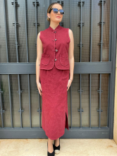 Conjunto de Top y Falda Midi
