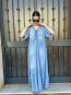 Vestido Largo Denim con Fruncido