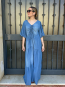 Vestido Largo Denim con Fruncido