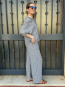 Conjunto de Blusa y Pantalón a Rayas