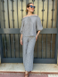 Conjunto de Blusa y Pantalón a Rayas