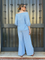 Conjunto de Blusa y Pantalón a Rayas