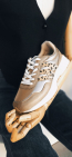 Deportivo sneakers logo leopardo gold