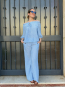 Conjunto de Blusa y Pantalón a Rayas
