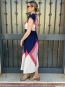 Vestido midi Geometrico en Tonos Vibrantes