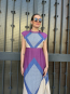Vestido Midi Geométrico en Tonos Vibrantes
