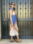 Vestido Midi Geométrico en Tonos Vibrantes