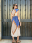 Vestido Midi Geométrico en Tonos Vibrantes