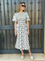 Vestido Midi con Nido abeja