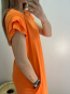 Vestido Largo Naranja con Bolsillos