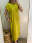 Vestido Largo Verde Lima con Bolsillos