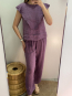 Conjunto Lino lila con detalle Volante