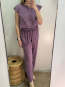 Conjunto Lino lila con detalle Volante