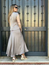 Conjunto satinado topo-Elegancia minimalista