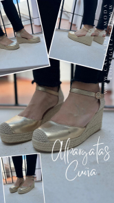 Alpargatas de Cuña Dorada