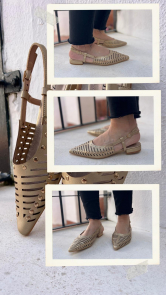 Mule oro con Aberturas y Tachuelas Doradas