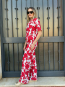Conjunto Floral Rojo y Blanco