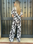 Conjunto Floral Blanco y Negro