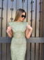 Vestido Midi Estampado en verde y beis