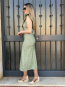 Vestido Midi Estampado en verde y beis