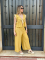 Conjunto Mostaza con Lazada y Detalles Vichy