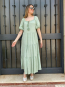 Vestido Largo Verde con Volantes