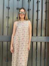 Vestido Largo Estampado Geometrico