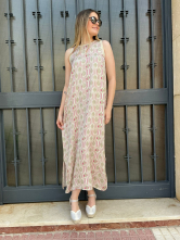 Vestido Largo Estampado Geometrico