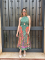 Vestido Midi Estampado Tropical con escote Halter
