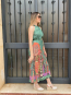 Vestido Midi Estampado Tropical con escote Halter