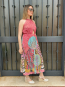 Vestido Midi Estampado Tropical con escote Halter