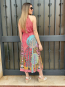 Vestido Midi Estampado Tropical con escote Halter