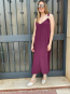 Vestido midi Granate de Tirantes con detalle metalico