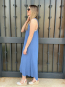 Vestido midi Azul de Tirantes con detalle metalico
