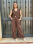 Conjunto Palazo y Chaleco Marron