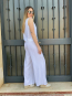 Conjunto Palazo y Chaleco Blanco