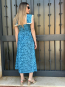 Vestido midi azul con Estampado Floral