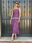 Vestido midi morado con Estampado Floral