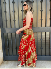 Vestido Largo Etnico Palabra de Honor