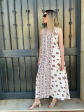 Vestido Largo Boho con Estampado Étnico