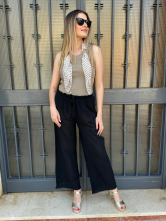 Pantalón Holgado estilo Palazzo color Negro