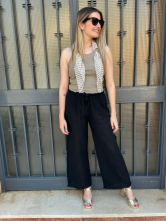 Pantalón Holgado estilo Palazzo color Negro
