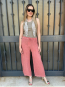 Pantalón Holgado estilo Palazzo color Coral