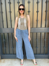 Pantalón Holgado estilo Palazzo color Azul